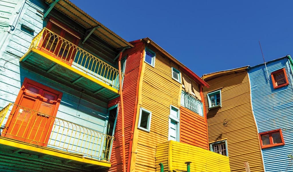Colourful Buenos Aires buildings