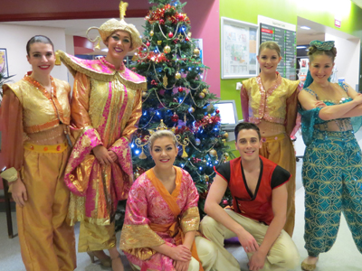 The Cast of Aladdin at Hereford Hospital