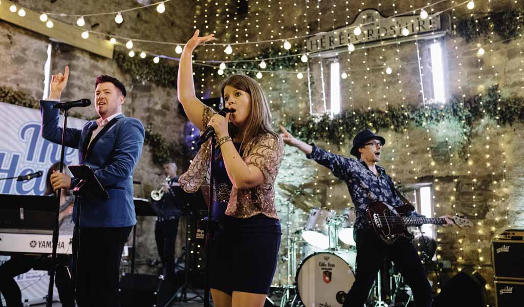 The Hey Yahs - Performing with the band surrounded by fairy lights