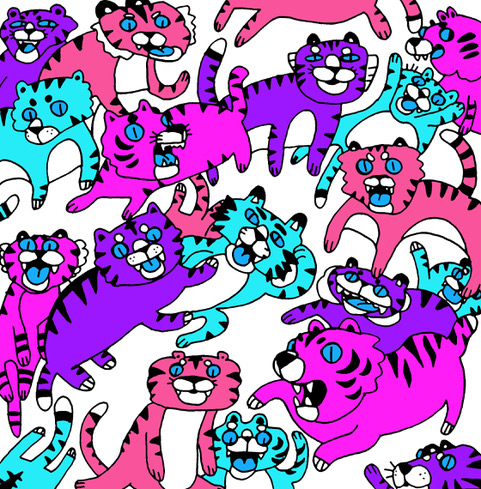 Tara Dempsey - tigers silly colour 4
