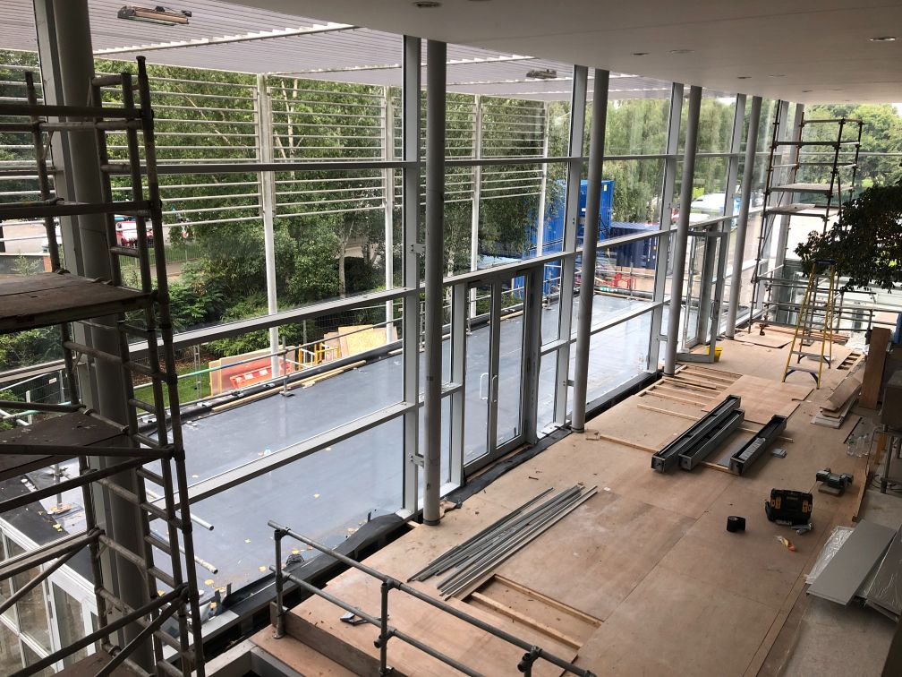 Mezzanine And Terrace Morning View From Top Of Stairs