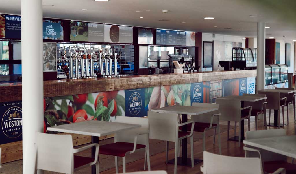 The Courtyard Café Bar supported by Westons