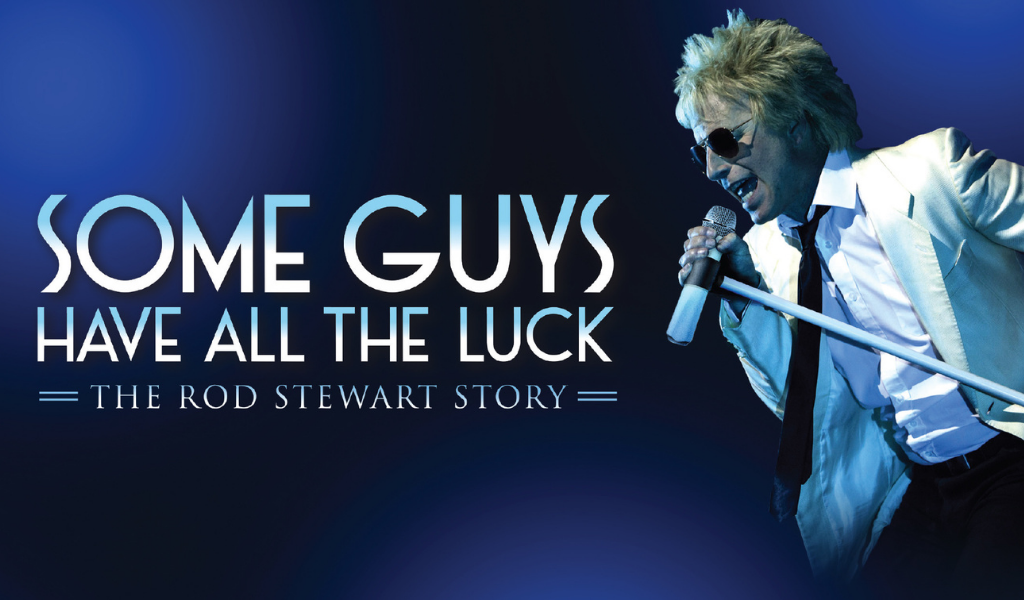 Some Guys Have All The Luck title image: a Rod Stewart lookalike singing into a microphone
