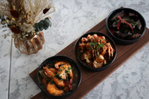 The Chase Lounge is re launching next week - a selection of tapas style food on a wooden serving board