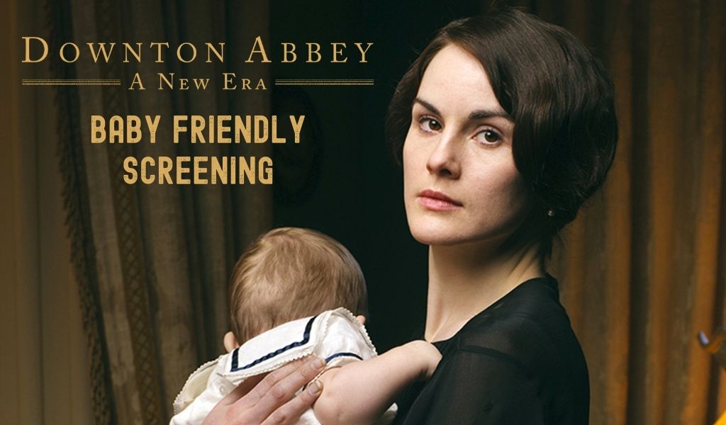 Downton Abbey: A New Era (PG) Baby Friendly Screening, Image - Downton star Michelle Dockery holding a baby