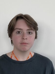 Ledbury Senior Youth Theatre member Sophie Watkins, a teenage girl with short brown hair wearing a dark grey tshirt