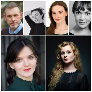 A selection of headshots of the cast of Mid Wales Opera's Hansel and Gretel