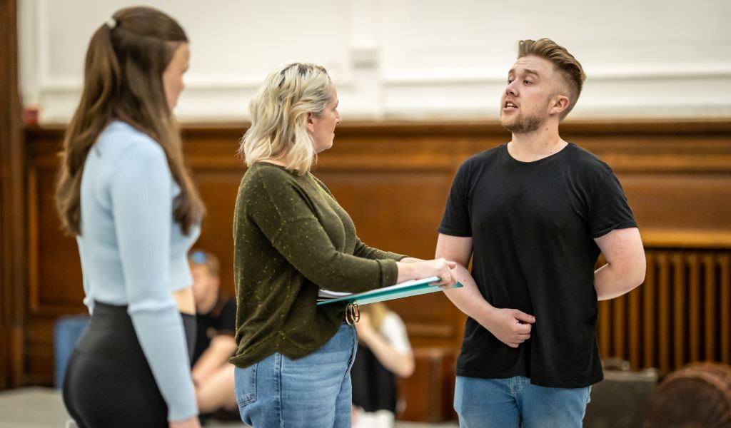 The cast of The Secret Garden in rehearsal
