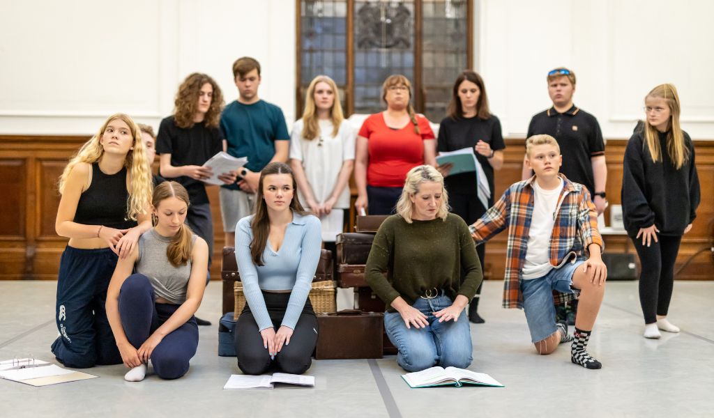 The cast of the Secret Garden in rehearsals