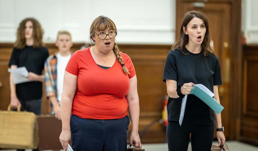 The cast of The Secret Garden in rehearsal