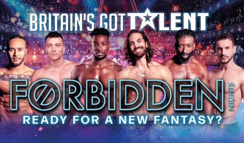 Forbidden Nights  a row of 6 shirtless men smoulder at the camera