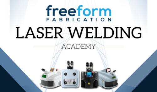 A collection of laser welding machines Text reads FreeForm Fabrication Laser Welding Academy