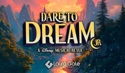 Dare To Dream Jr written over a lake and mountain landscape